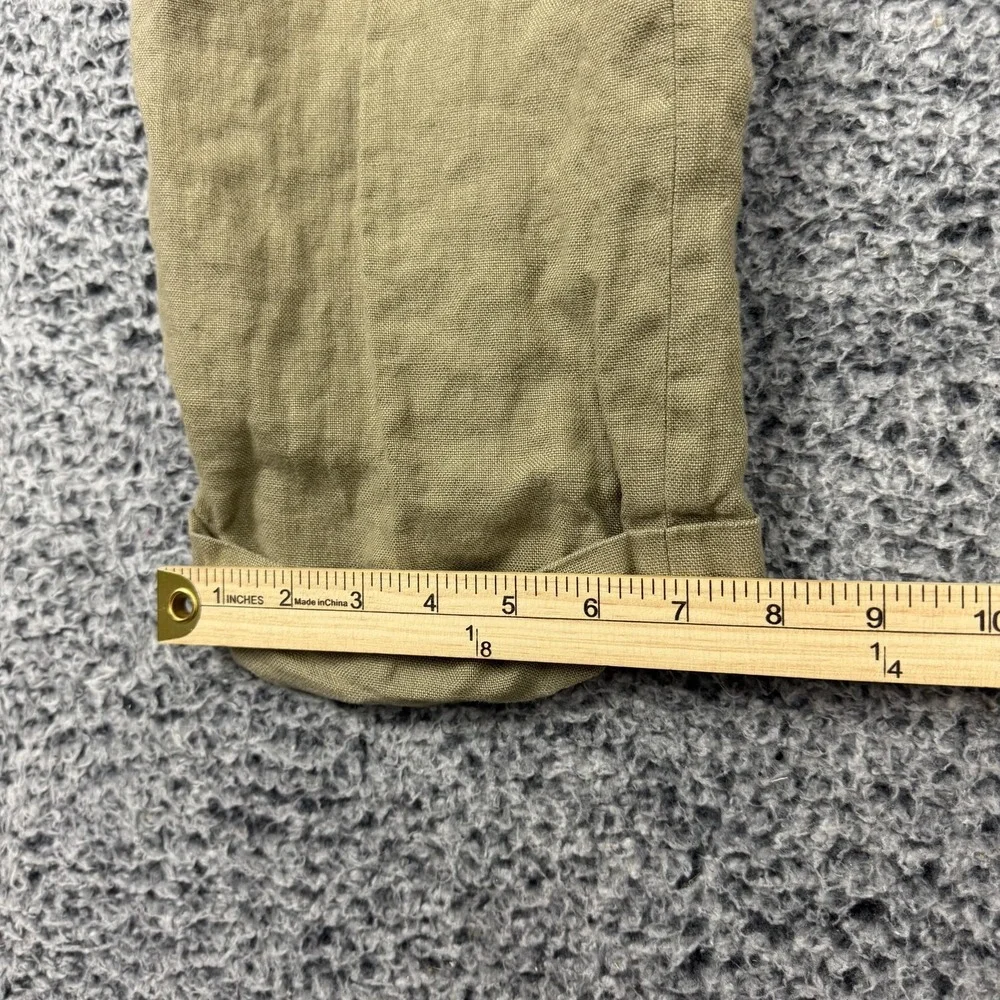Brooks Brothers Pants Mens 38x30 Beige Irish Linen 1818 Madison Pleated Cuffed